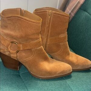 Michael Kors Tan Suede Ankle Boots